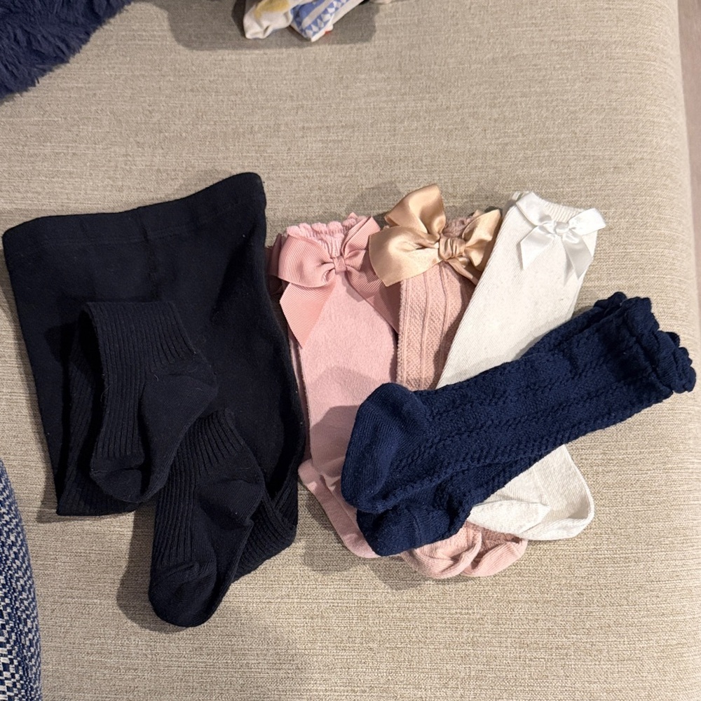 Set of Colorful Bow Socks